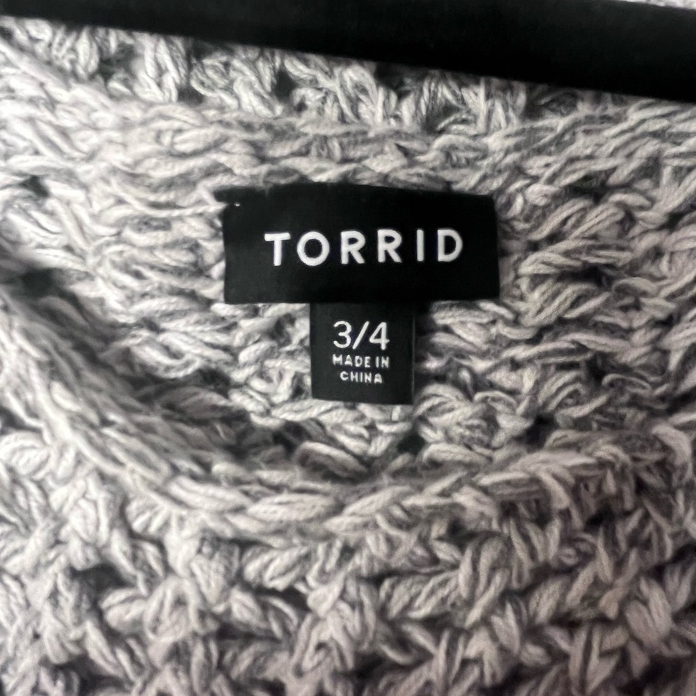 TORRID Open Stitch Pullover Oversized Cropped Sweater - Picture 4 of 7